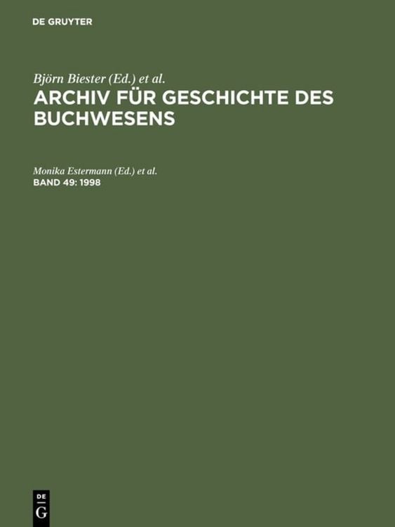 Produktbild: Archiv f&uuml;r Geschichte des Buchwesens / 1998