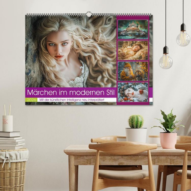 Produktbild: M&auml;rchen im modernen Stil (Wandkalender 2026 DIN A2 quer), CALVENDO Monatskalender