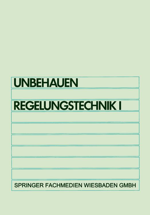 Produktbild: Regelungstechnik I