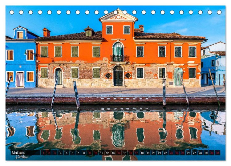 Produktbild: Burano - Die Insel der bunten H&auml;user (Tischkalender 2026 DIN A5 quer), CALVENDO Monatskalender