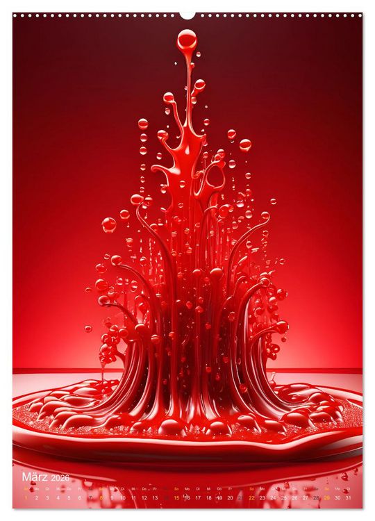 Produktbild: Splish! Splash! DROP ART (Wandkalender 2026 DIN A2 hoch), CALVENDO Monatskalender