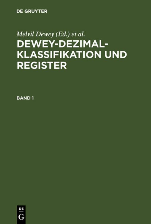 Produktbild: Dewey-Dezimalklassifikation und Register
