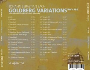 Produktbild: Goldberg Variations BWV 988 (for String Trio)