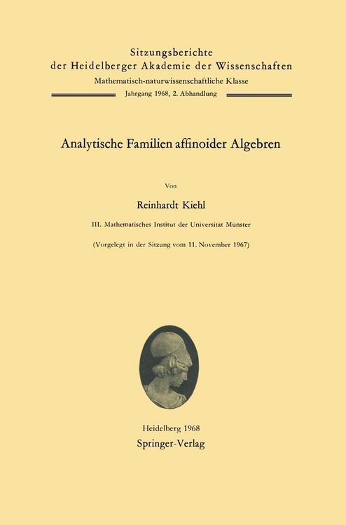 Produktbild: Analytische Familien affinoider Algebren