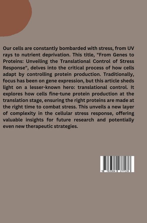 Produktbild: Rom Genes to Proteins: Unveiling the Translational Control of Stress Response