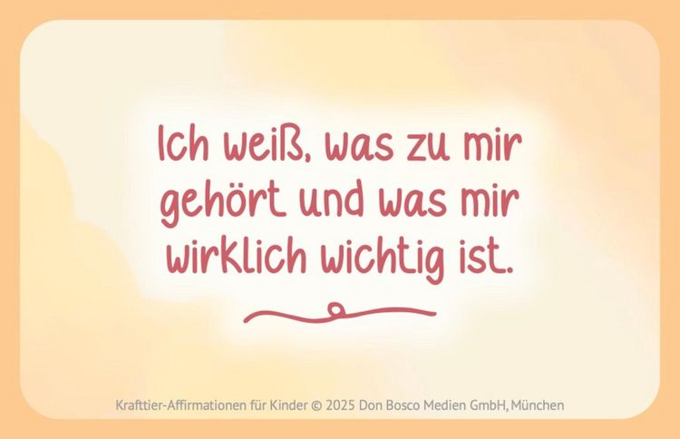 Produktbild: Krafttier-Affirmationen f&uuml;r Kinder