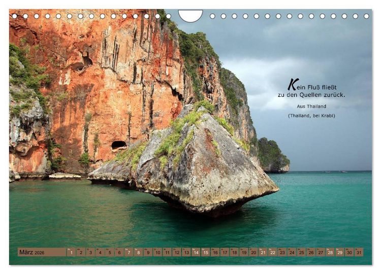 Produktbild: Lebensweisheiten aus aller Welt (Wandkalender 2026 DIN A4 quer), CALVENDO Monatskalender