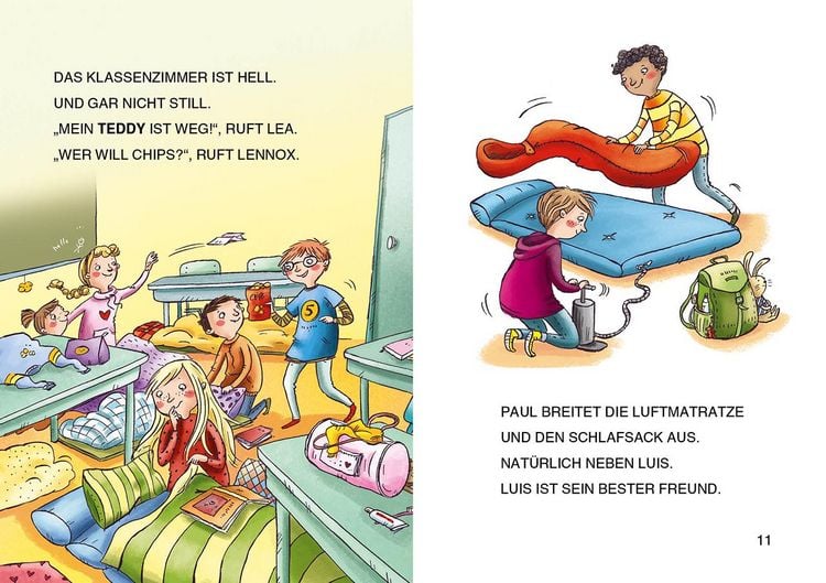 Produktbild: Lesel&ouml;wen 1. Klasse - Lesenacht im Klassenzimmer (Gro&szlig;buchstabenausgabe)
