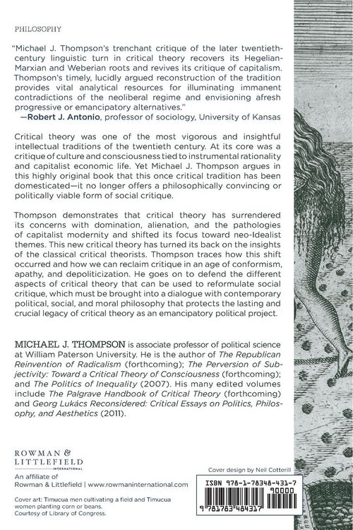 Produktbild: Domestication of Critical Theory