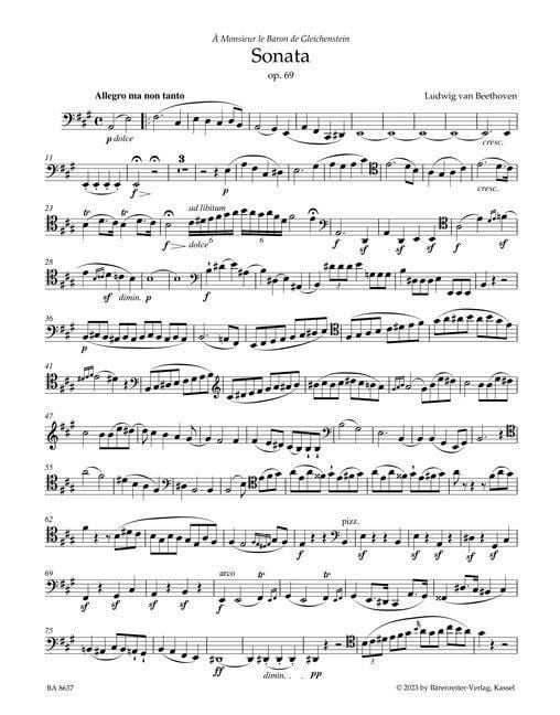 Beethoven, L: Sonate für Klavier und Violoncello op. 69