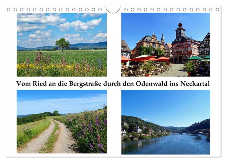 Produktbild: Vom Ried an die Bergstra&szlig;e, durch den Odenwald ins Neckartal (Wandkalender 2026 DIN A4 quer), CALVENDO Monatskalender