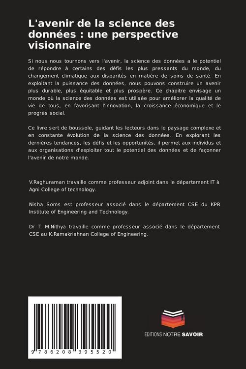 Produktbild: L'avenir de la science des donn&eacute;es : une perspective visionnaire