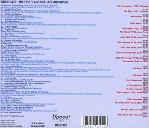 Produktbild: Great Jazz - The First Ladies Of Jazz And Swing