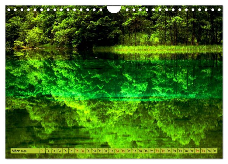 Produktbild: Die magischen Gew&auml;sser von Jiuzhaigou und Huanglong (Wandkalender 2026 DIN A4 quer), CALVENDO Monatskalender