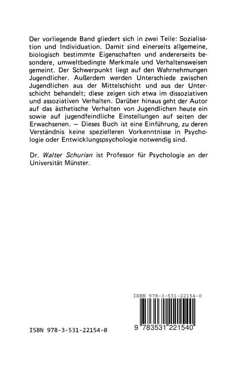 Produktbild: Psychologie des Jugendalters