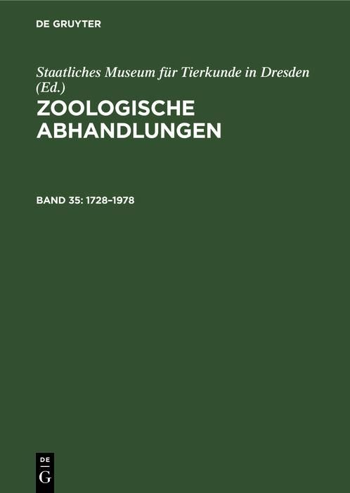 Produktbild: 250 Jahre Staatliches Museum f&uuml;r Tierkunde Dresden 1728-1978