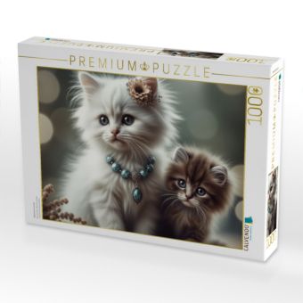 Produktbild: CALVENDO Puzzle Katzenmomente | 1000 Teile Lege-Gr&ouml;&szlig;e 64x48cm Foto-Puzzle f&uuml;r gl&uuml;ckliche Stunden