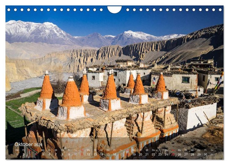 Produktbild: Faszinierende Landschaften der Welt: K&ouml;nigreich Mustang (Wandkalender 2026 DIN A4 quer), CALVENDO Monatskalender