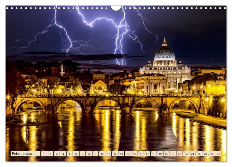 Produktbild: Metropolen - Nacht Skylines (Wandkalender 2026 DIN A3 quer), CALVENDO Monatskalender