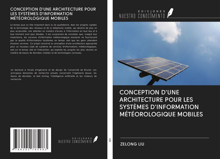 Produktbild: CONCEPTION D'UNE ARCHITECTURE POUR LES SYST&Egrave;MES D'INFORMATION M&Eacute;T&Eacute;OROLOGIQUE MOBILES