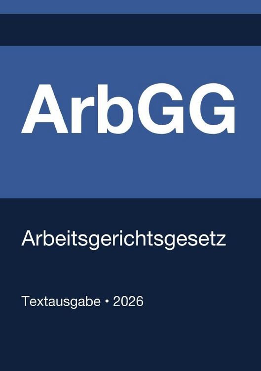Produktbild: ArbGG - Arbeitsgerichtsgesetz (Deutschland) 2026