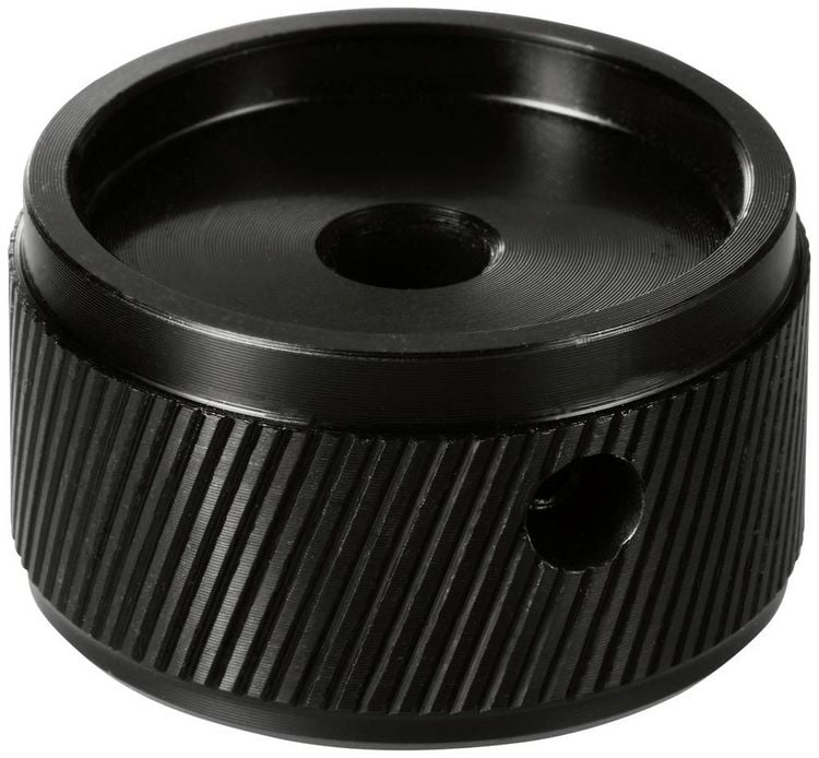 Produktbild: TRU COMPONENTS TC-11613816 Drehknopf mit Knopfmarkierung Schwarz (&Oslash; x H) 30 mm x 17 mm Aluminium 1 St.