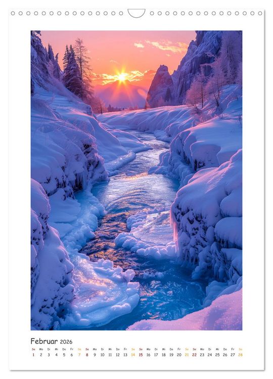Produktbild: Die Harmonie der Elemente - Die verborgenen Geheimnisse der Wasserf&auml;lle (Wandkalender 2026 DIN A3 hoch), CALVENDO Monatskalender
