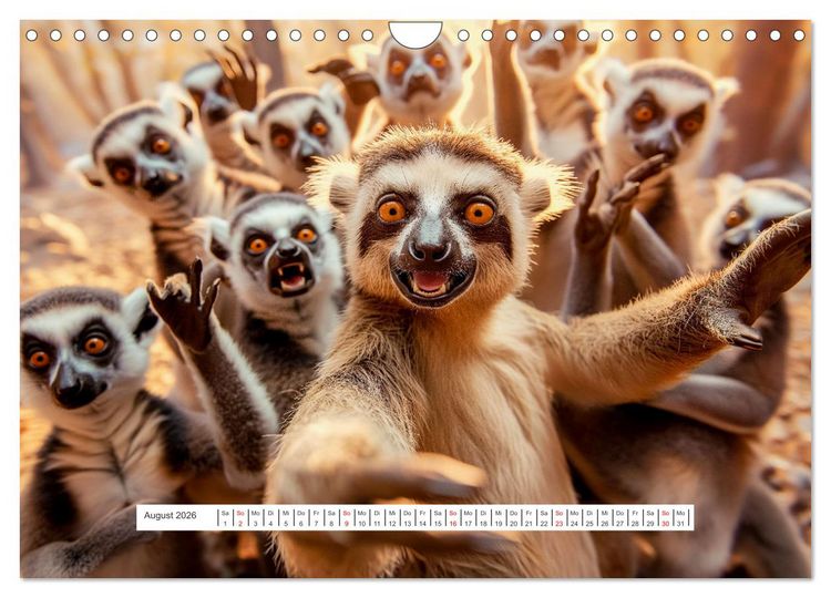 Produktbild: Tier Selfies (Wandkalender 2026 DIN A4 quer), CALVENDO Monatskalender
