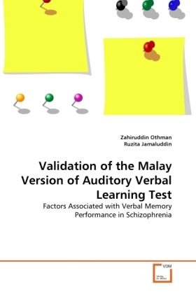 Produktbild: Othman, Z: Validation Of The Malay Version Of Auditory Verba