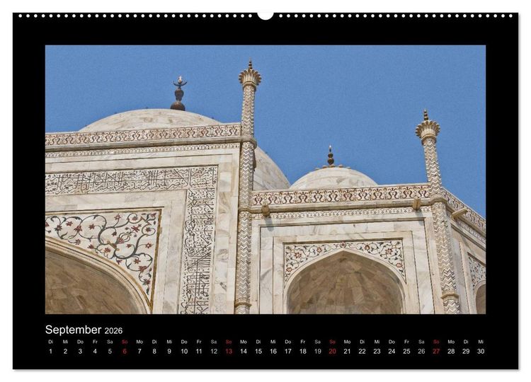 Produktbild: Taj Mahal (Wandkalender 2026 DIN A2 quer), CALVENDO Monatskalender
