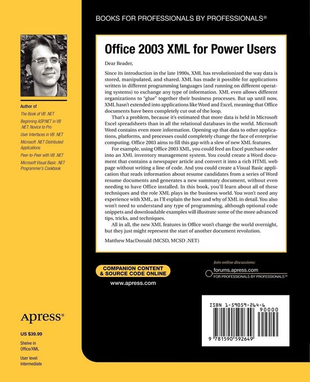 Produktbild: Office 2003 XML for Power Users