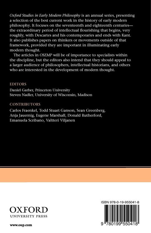 Produktbild: Oxford Studies in Early Modern Philosophy, Volume IV