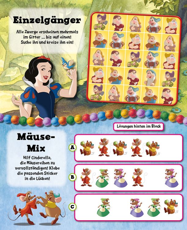 Produktbild: Disney Prinzessin: 500 Sticker - Stickern - R&auml;tseln - Ausmalen