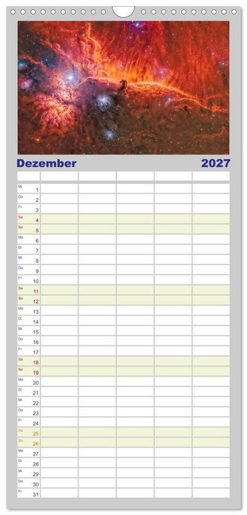 Produktbild: Familienplaner 2027 - Deepsky 2027 mit 5 Spalten (Wandkalender, 21 x 45 cm) CALVENDO