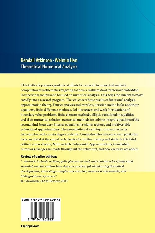 Produktbild: Theoretical Numerical Analysis