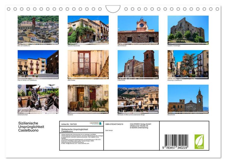 Produktbild: Sizilianische Urspr&uuml;nglichkeit Castelbuono (Wandkalender 2026 DIN A4 quer), CALVENDO Monatskalender