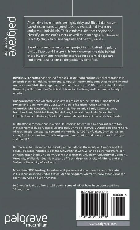 Produktbild: Alternative Investments and the Mismanagement of Risk