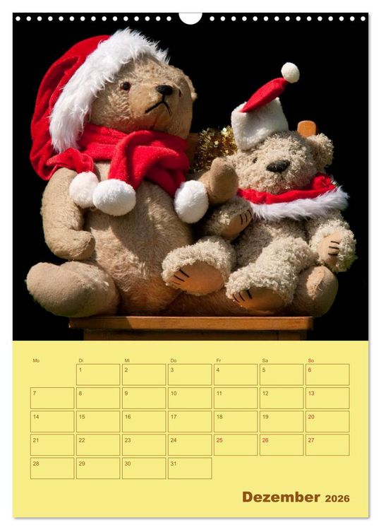 Produktbild: B&auml;renstarker Planer f&uuml;r das Jahr &ndash; Teddys (Wandkalender 2026 DIN A3 hoch), CALVENDO Monatskalender