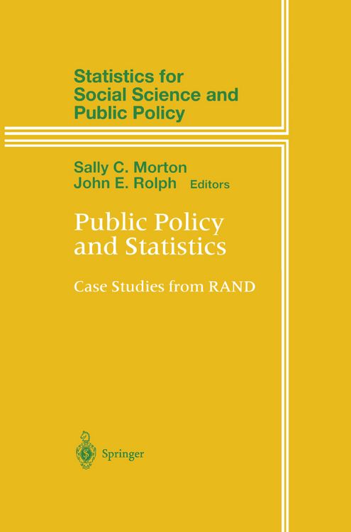 Produktbild: Public Policy and Statistics