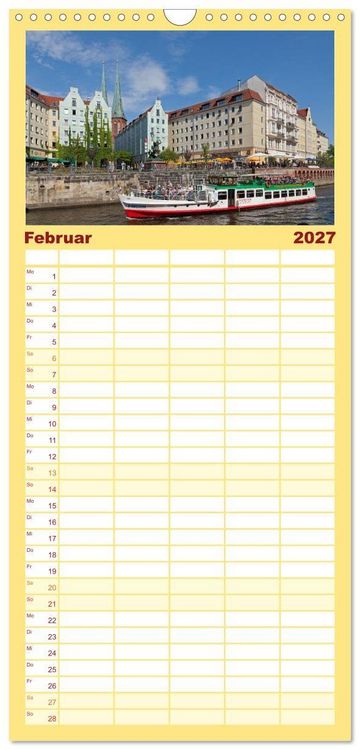 Produktbild: Familienplaner 2027 - Berlin - Metropole an der Spree mit 5 Spalten (Wandkalender, 21 x 45 cm) CALVENDO