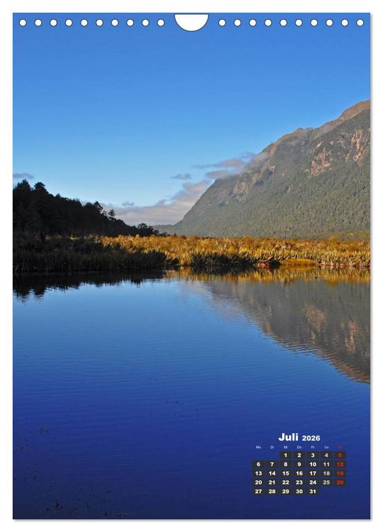 Produktbild: Reise durch Neuseeland (Wandkalender 2026 DIN A4 hoch), CALVENDO Monatskalender