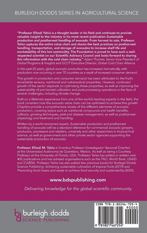 Produktbild: Sustainable production and postharvest handling of avocado