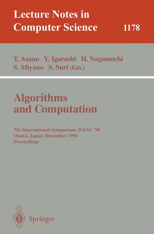 Produktbild: Algorithms and Computation