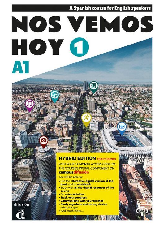 Produktbild: Nos vemos hoy 1 - Edicion hibrida - Edicion inglesa - Libro del estudiante. A1