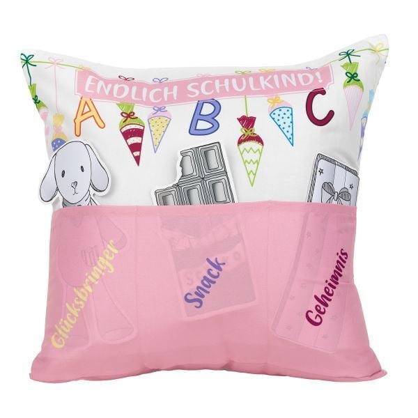 Produktbild: Sofahelden Kissen Schulanfang M&auml;dchen - Endlich Schulkind!