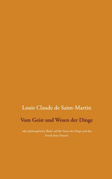 Produktbild: Vom Geist und Wesen der Dinge
