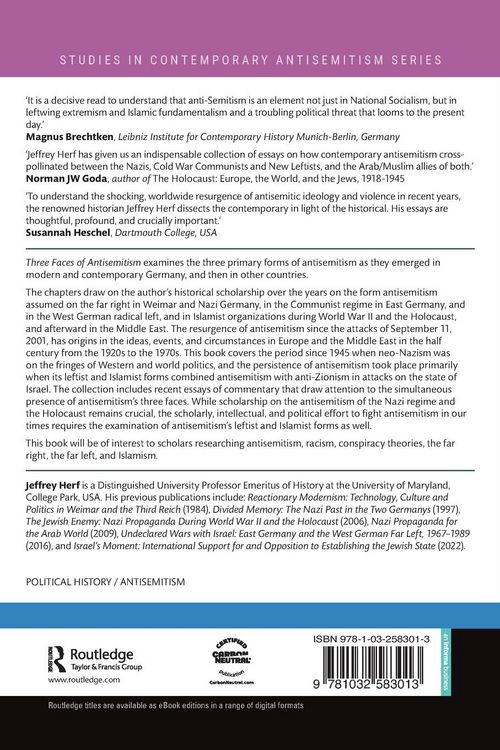 Produktbild: Three Faces of Antisemitism
