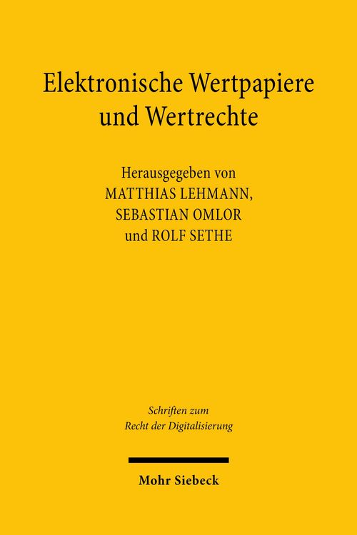 Produktbild: Elektronische Wertpapiere und Wertrechte