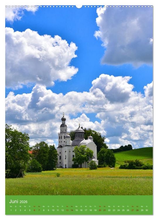 Produktbild: Malerische Kirchen und Kapellen (Wandkalender 2026 DIN A2 hoch), CALVENDO Monatskalender