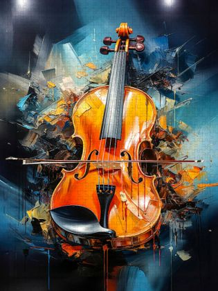 Produktbild: CALVENDO Puzzle Die Geige | 2000 Teile Lege-Gr&ouml;&szlig;e 90x67cm Foto-Puzzle f&uuml;r gl&uuml;ckliche Stunden